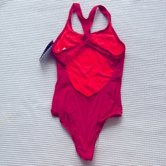 NWT Nike Girl`s Core Racerback Tank 1-Piece Swimsuit sz 14 - Picture 3 of 4